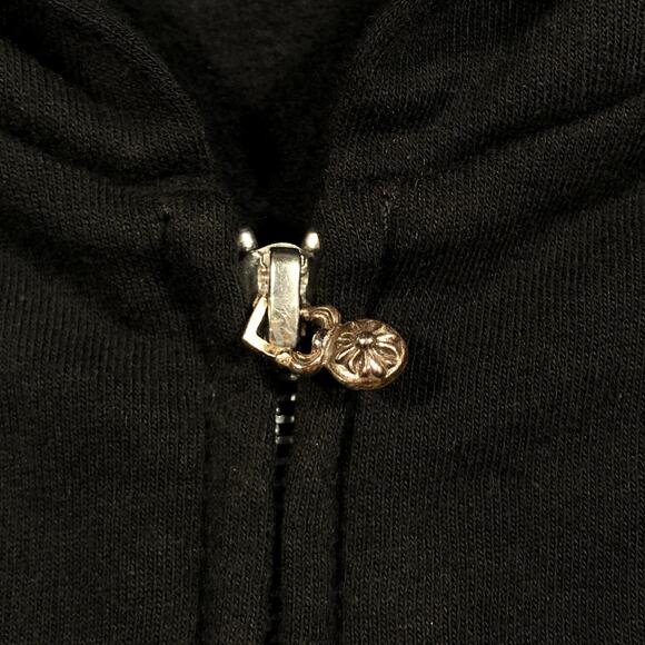 Chrome Hearts Kids Blue Scroll Zip Up Hoodie Sweater Black/Blue size 4T B33 - Picture 3 of 11